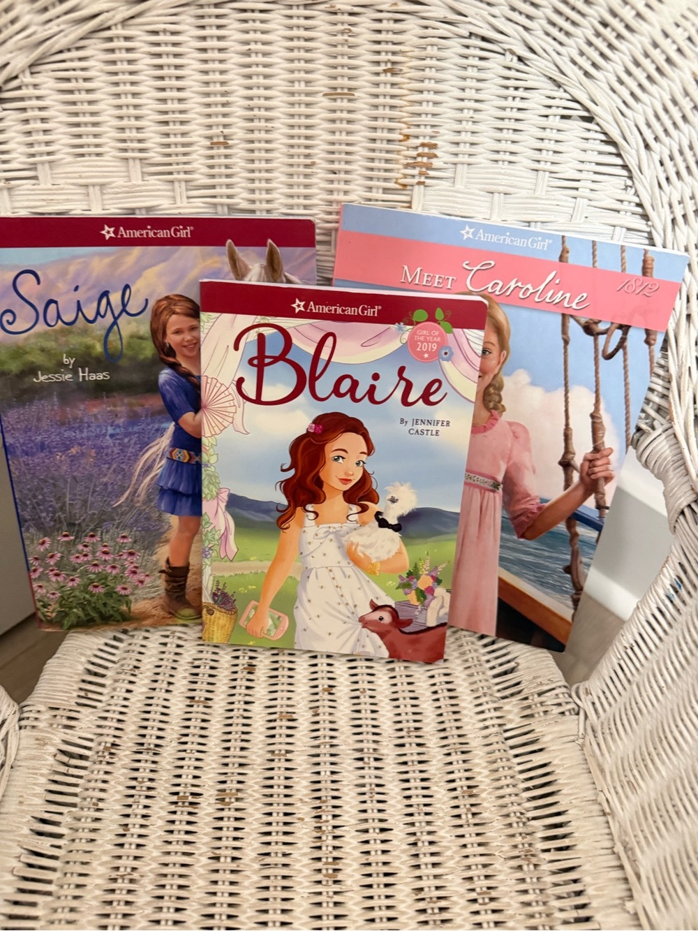 American Girl Doll Books Saige, Blaire, Caroline EUC 3 Books